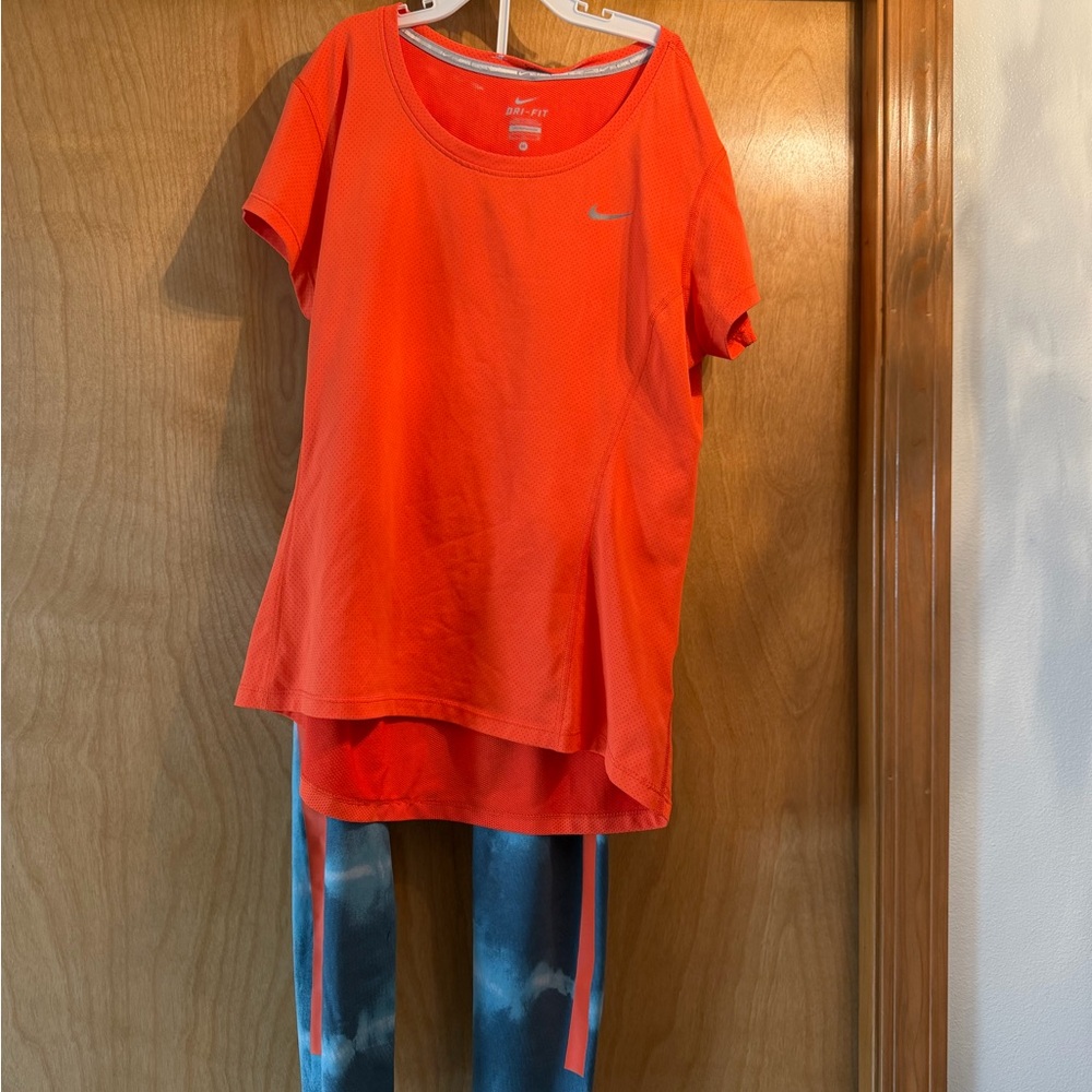 Nike Women's Bright Orange Short Sleeve Top